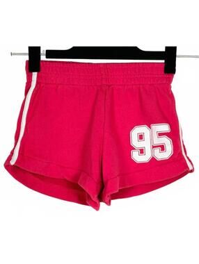 Zara Girls Hot Pink Varsity Dolphin Shorts "95" Athletic Graphic Girls 8/9